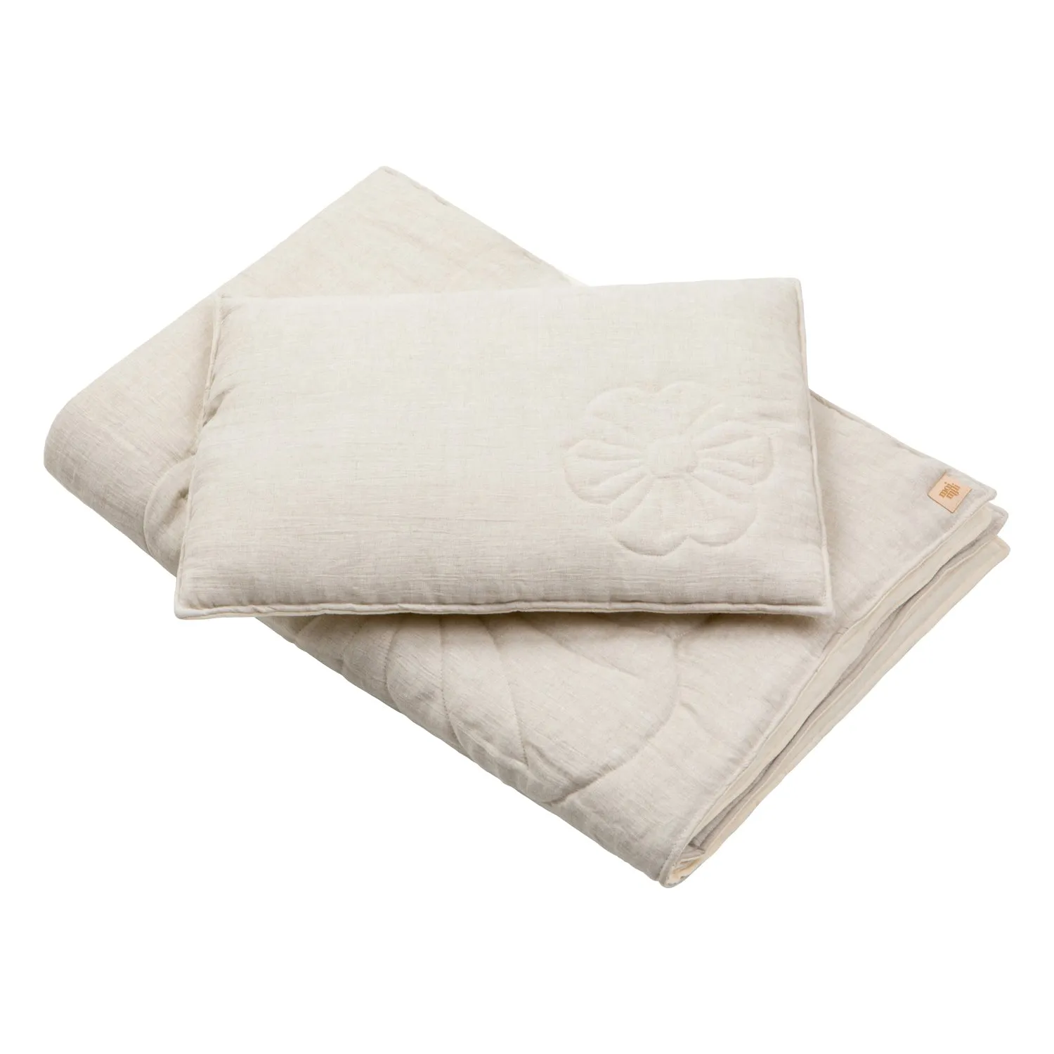 Linen "Sand" Flower Child Cover Set