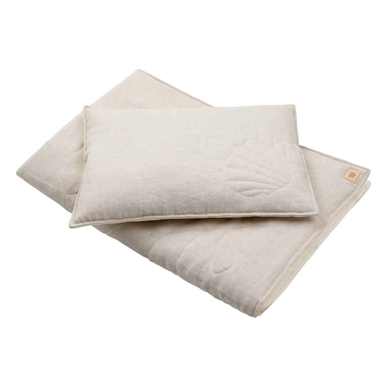 Linen "Sand" Shell Child Cover Set
