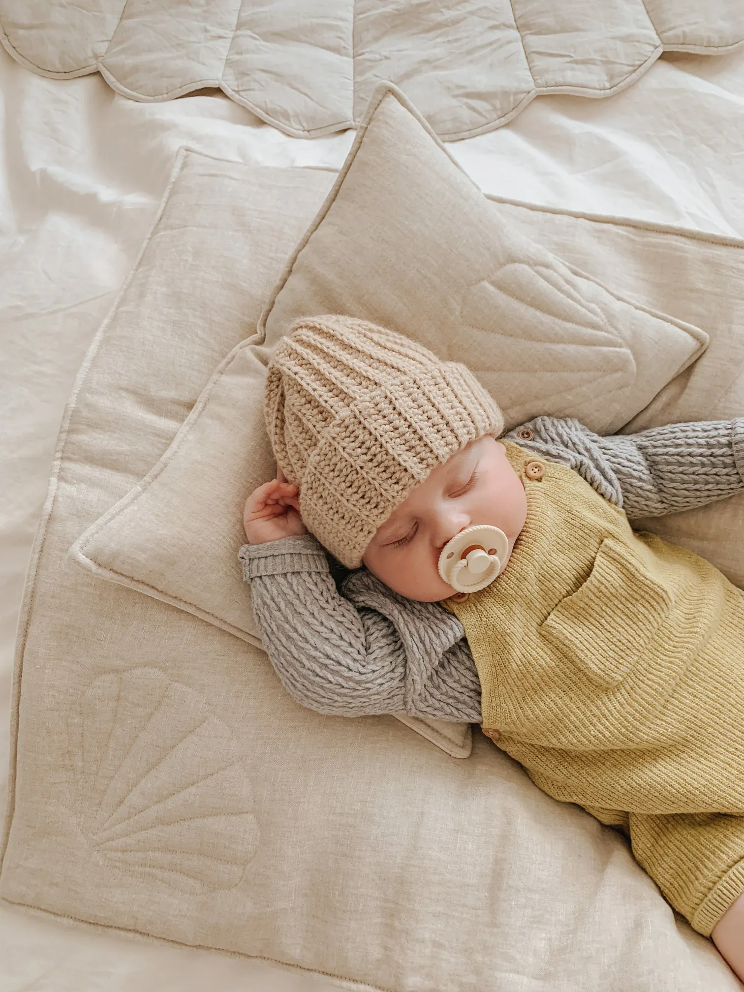 Linen "Sand" Shell Child Cover Set