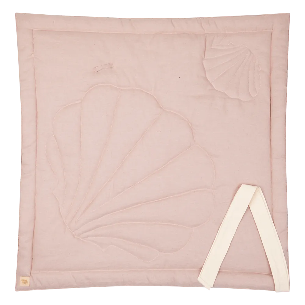 Linen Shell Baby Horn Padded Linen Blanket - Powder Pink