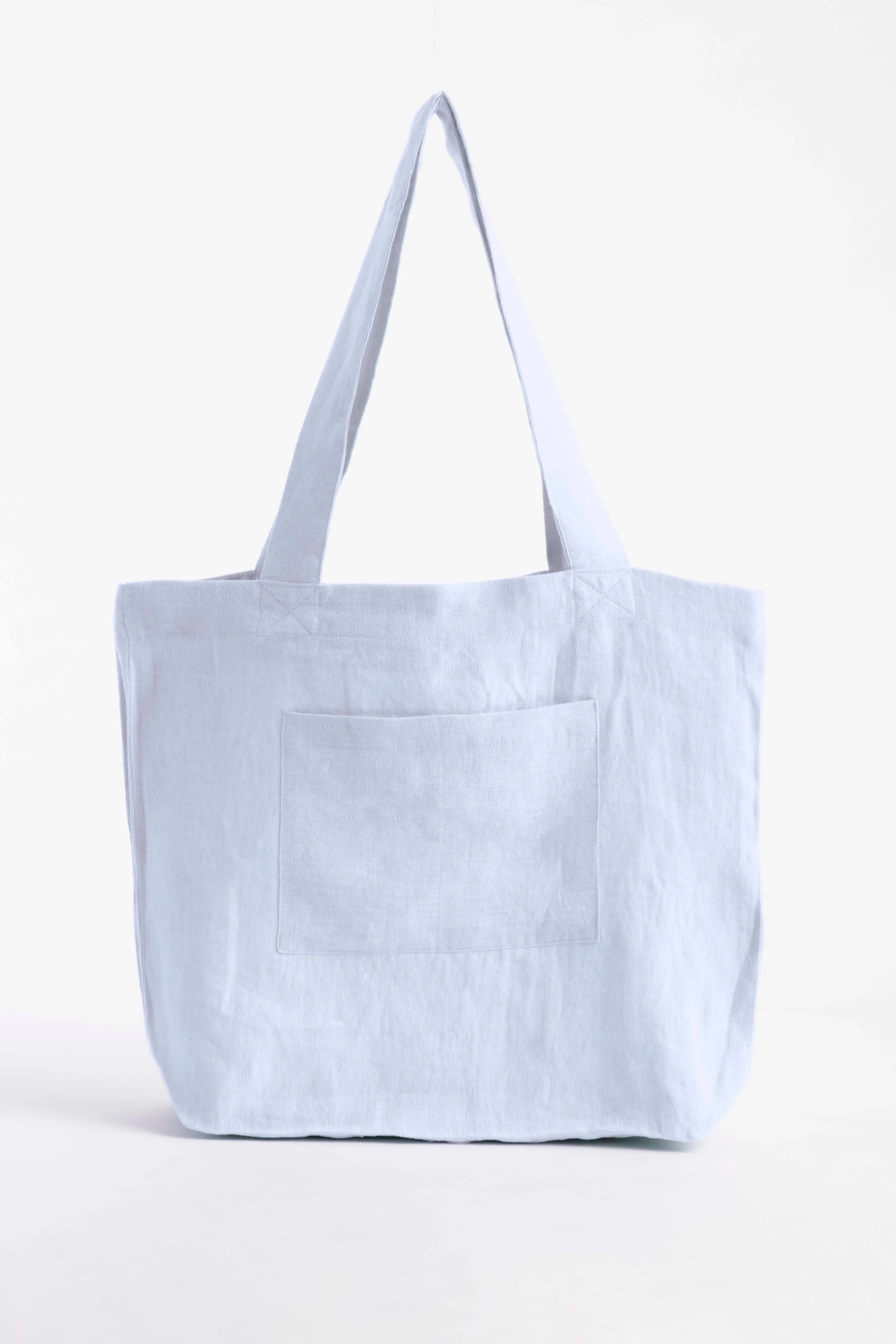 Linen Tote Bag-Indigo Blue