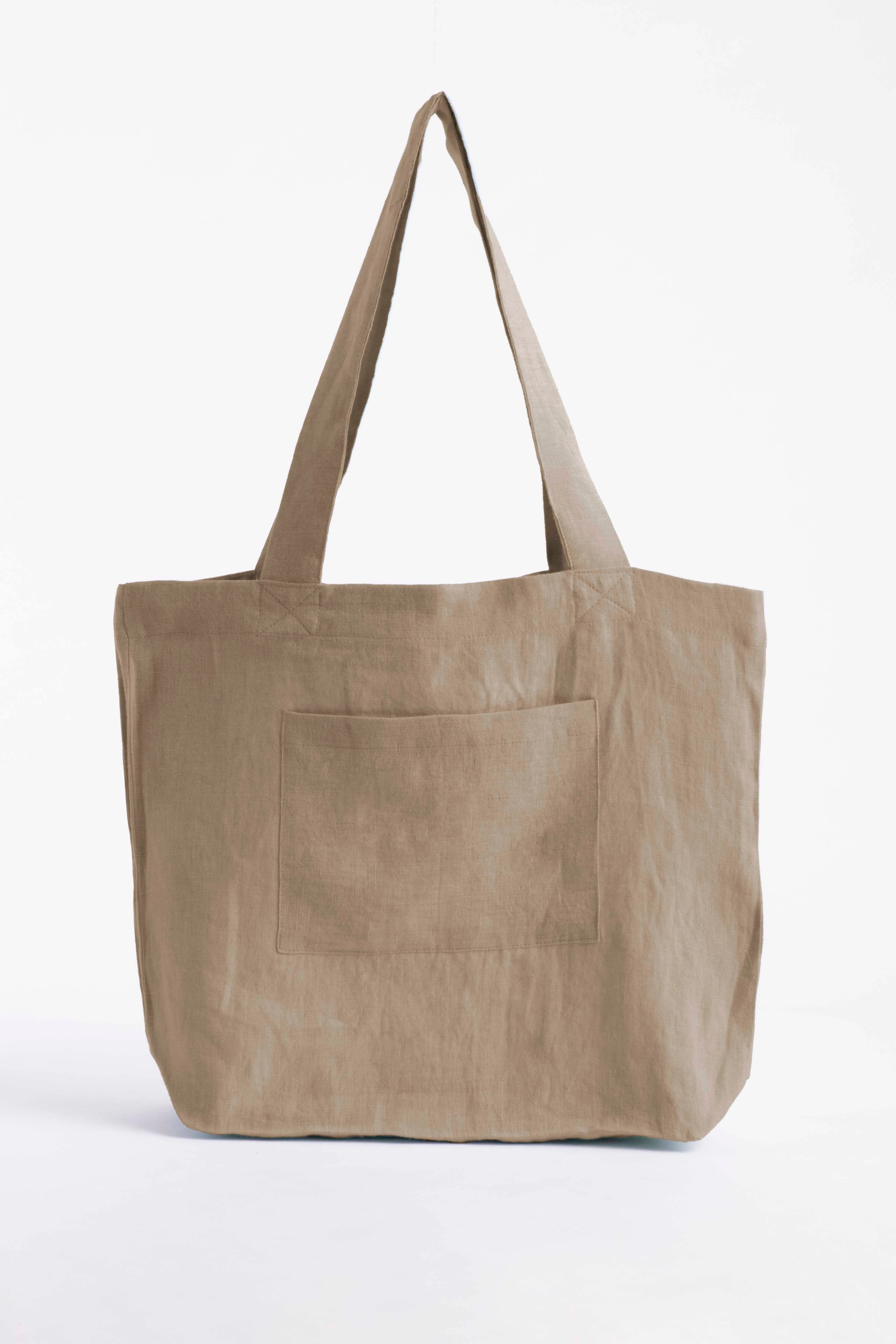 Linen Tote Bag-Indigo Blue