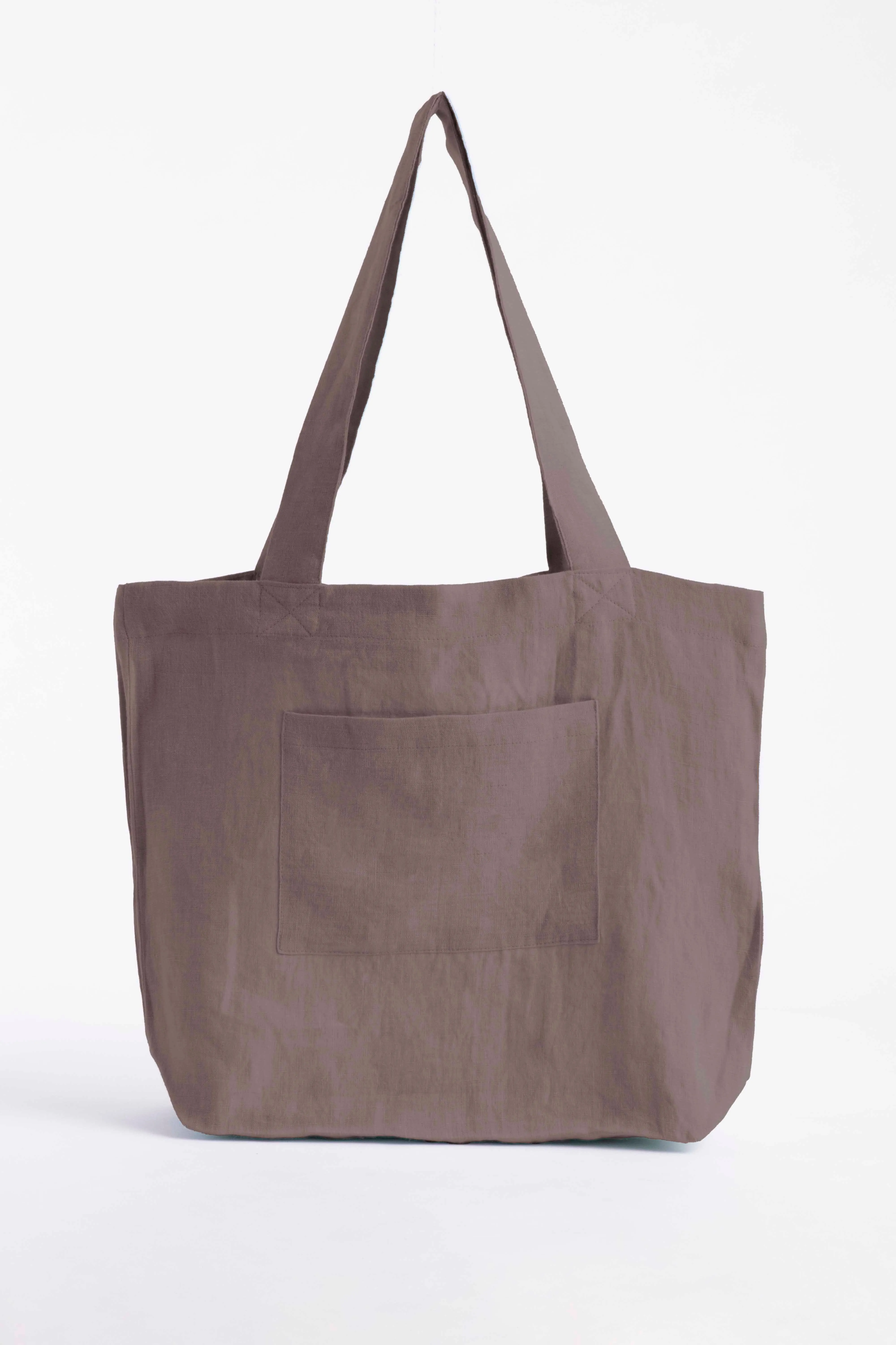 Linen Tote Bag-Indigo Blue