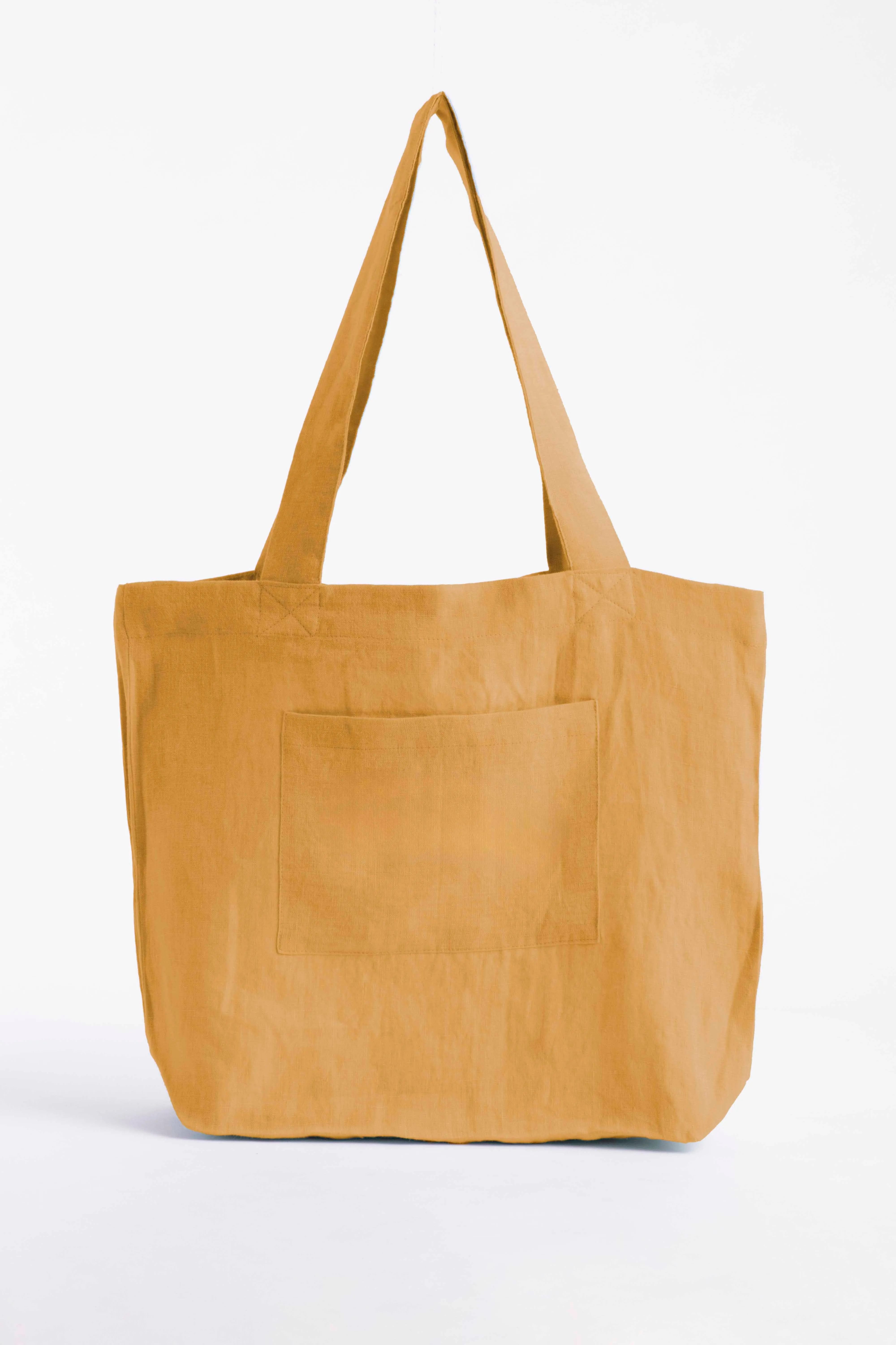 Linen Tote Bag-Indigo Blue