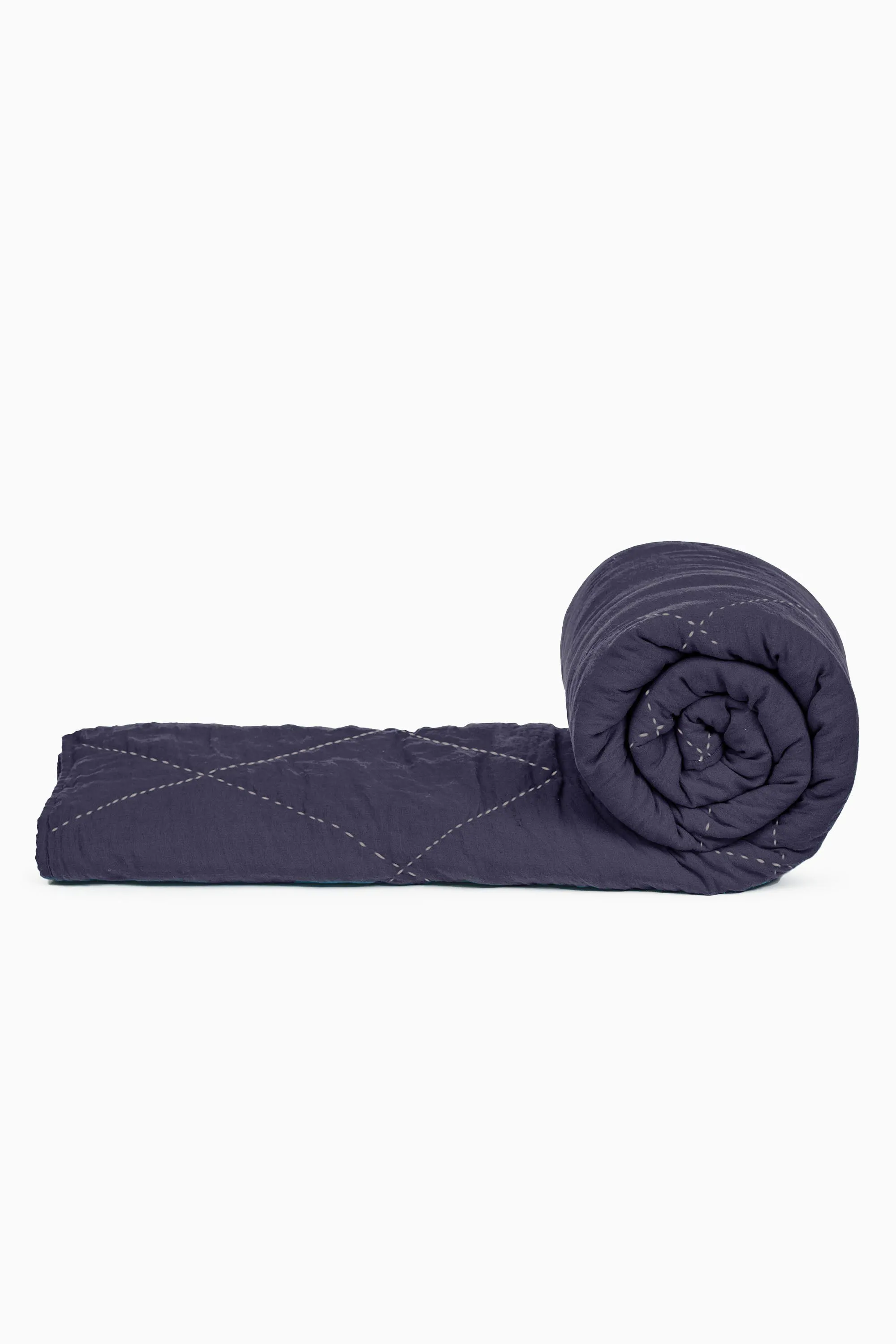Linen Vibrant Hand Quilted Quilt-Dusty Gold