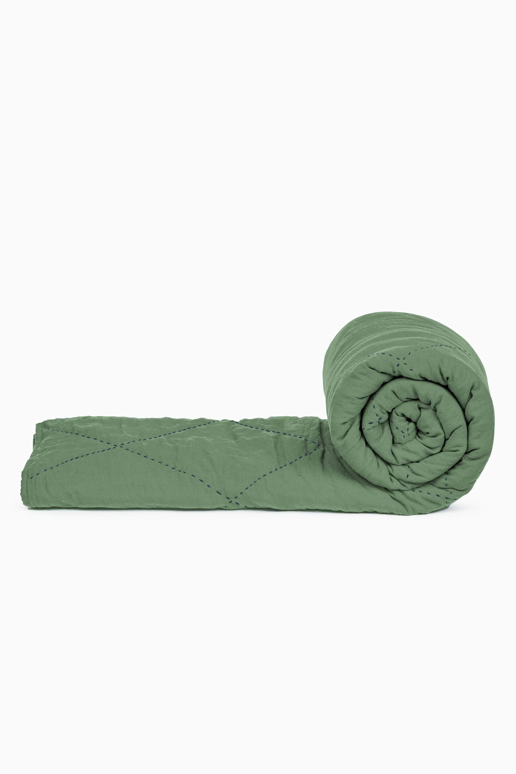 Linen Vibrant Hand Quilted Quilt-Dusty Gold
