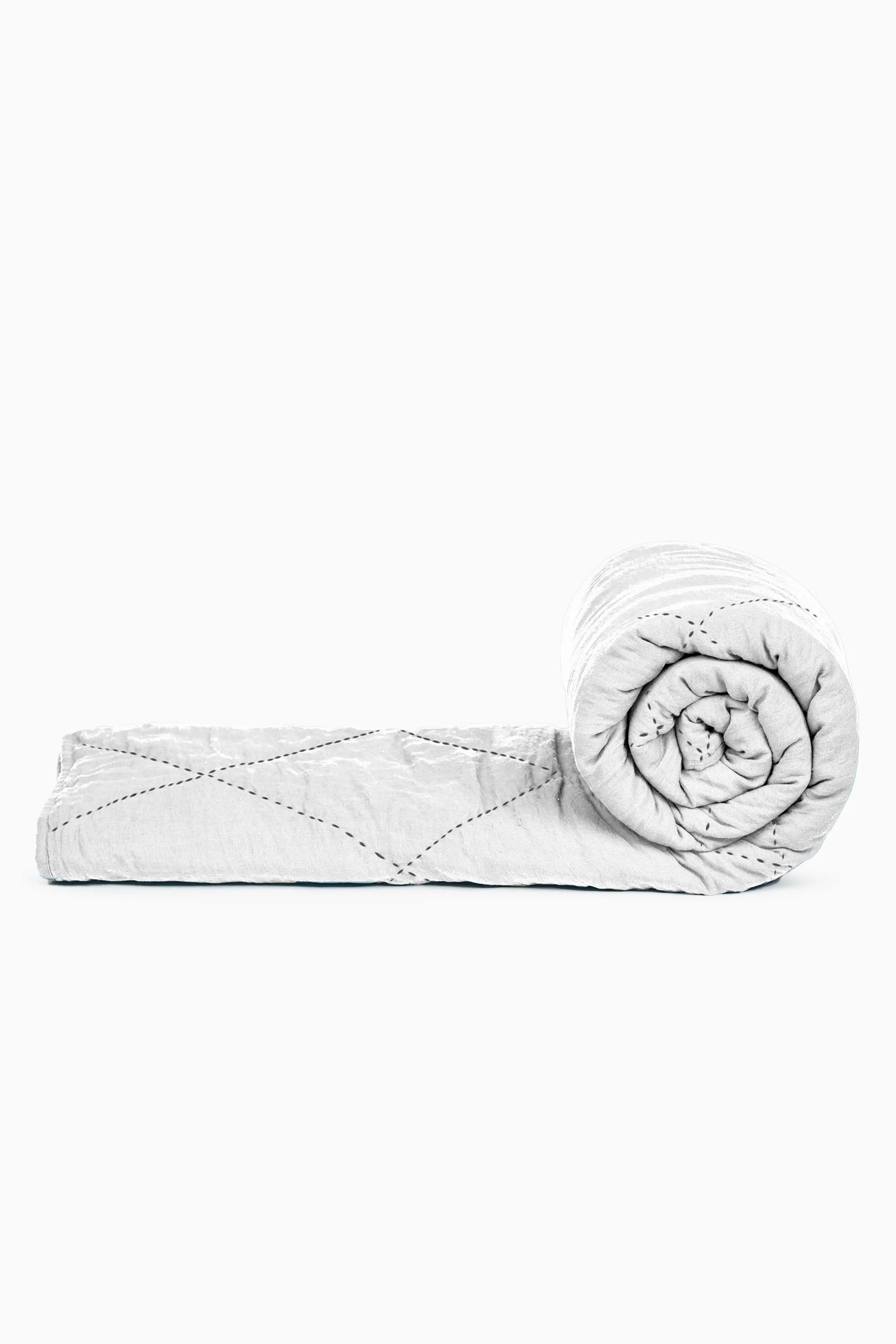 Linen Vibrant Hand Quilted Quilt-Sandy Beige