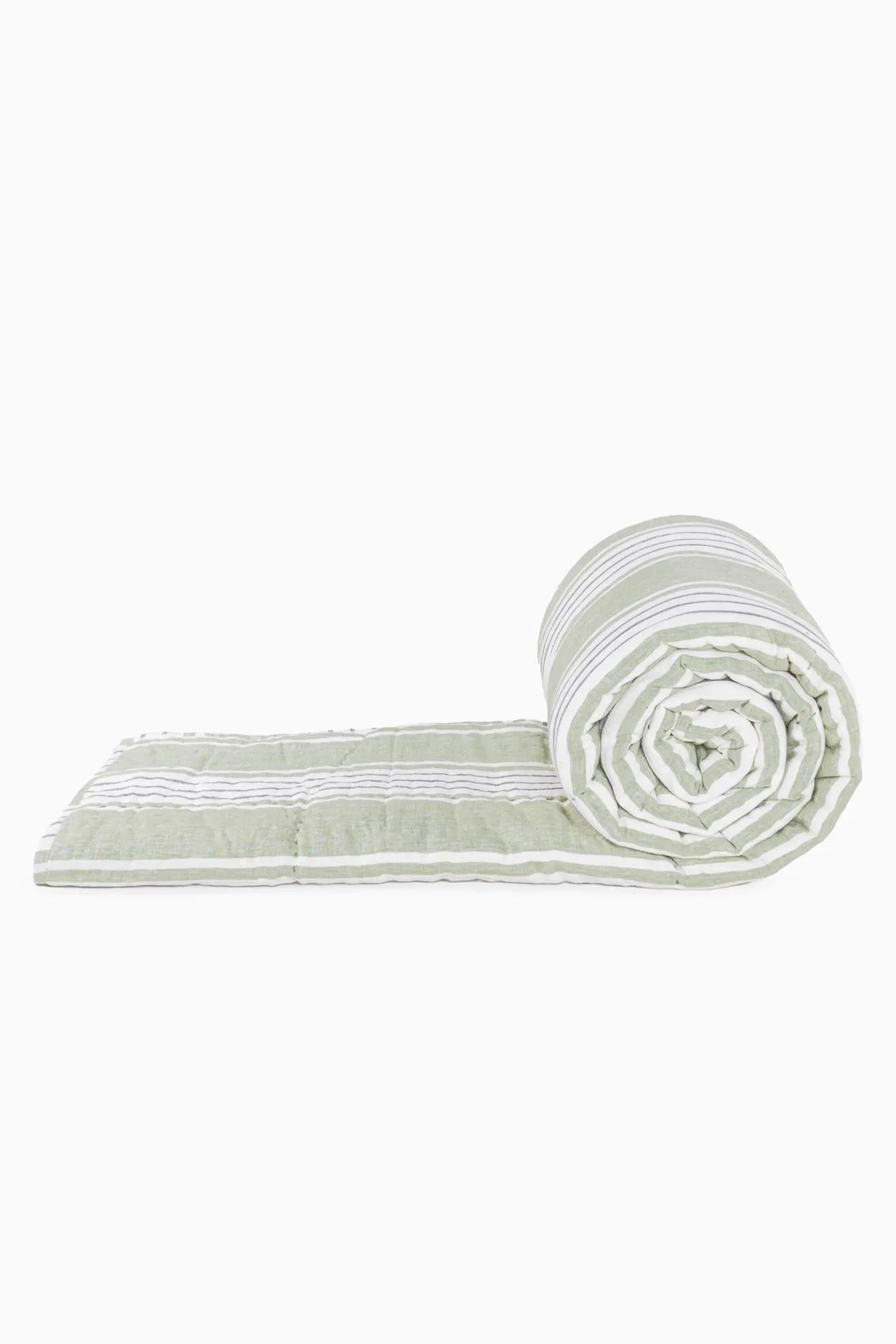 Linen Zen Hand Quilted Quilt-Peach Zen