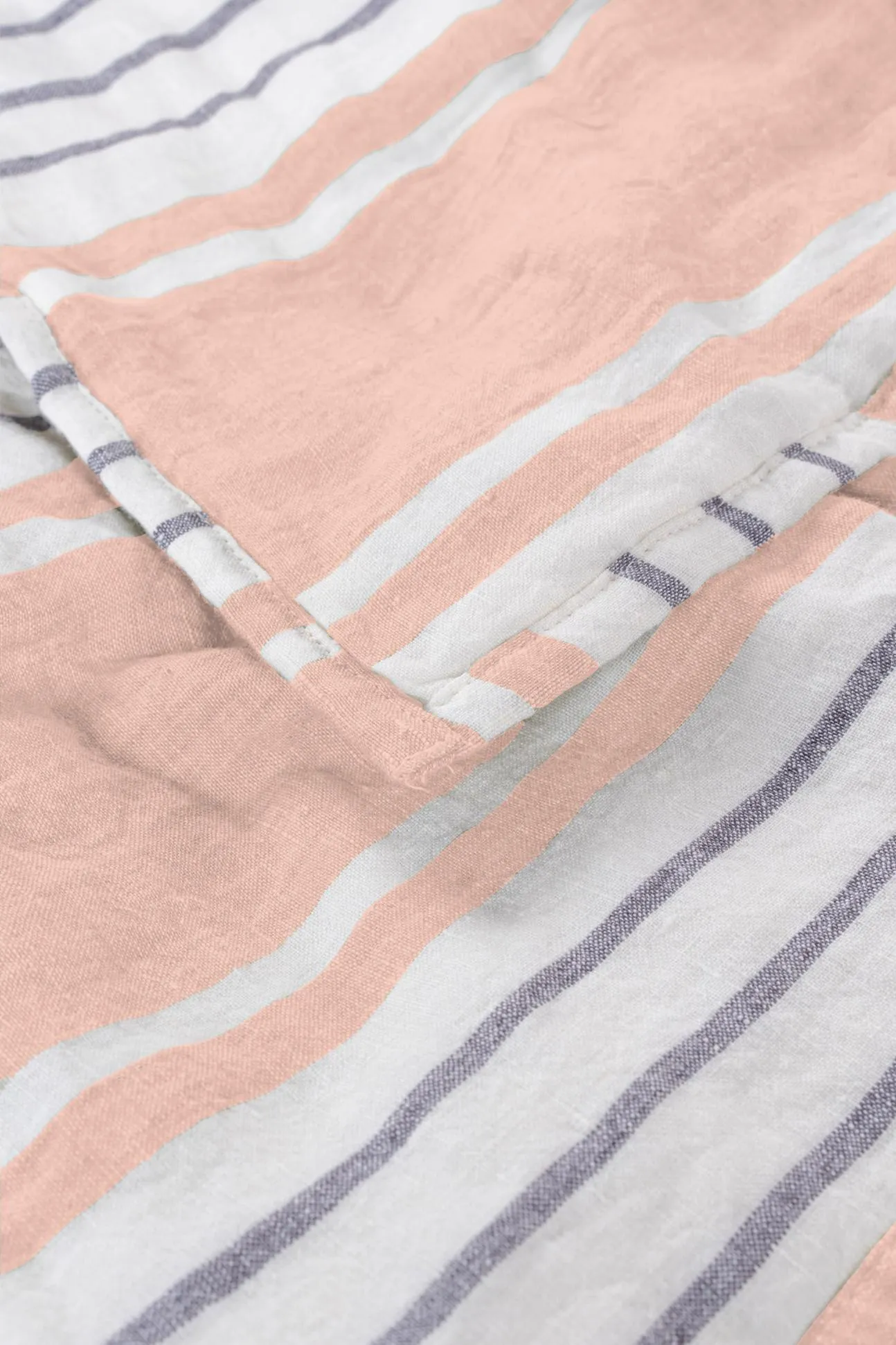 Linen Zen Hand Quilted Quilt-Peach Zen