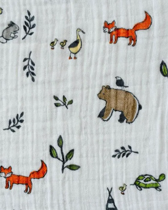 Little Unicorn Cotton Muslin Swaddle Single - Forest Friends