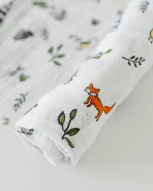 Little Unicorn Cotton Muslin Swaddle Single - Forest Friends