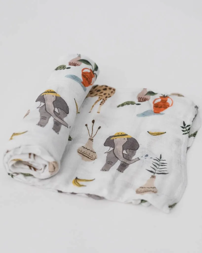 Little Unicorn Cotton Muslin Swaddle Single - Safari Social
