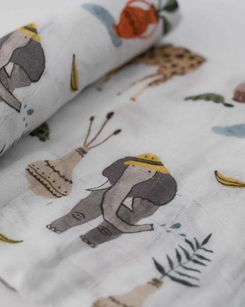 Little Unicorn Cotton Muslin Swaddle Single - Safari Social
