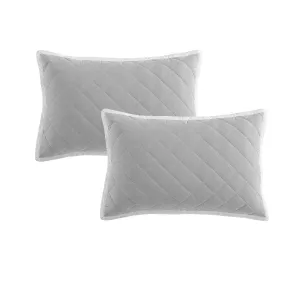 Logan and Mason Pair of Essex Pewter Standard Pillowcases 48 x 73   20cm
