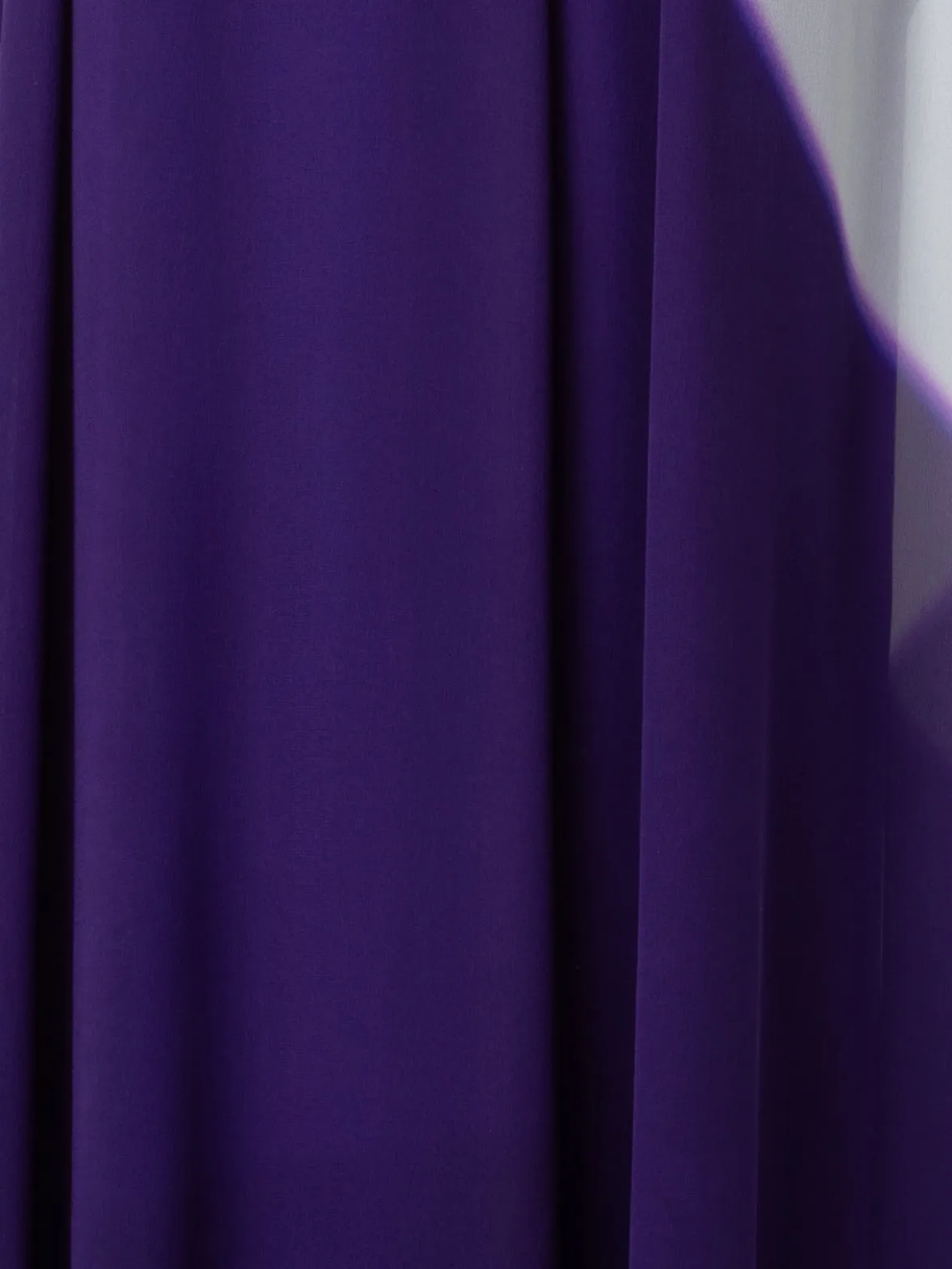 Long A-Line Silk Dress with Purple Loop Print