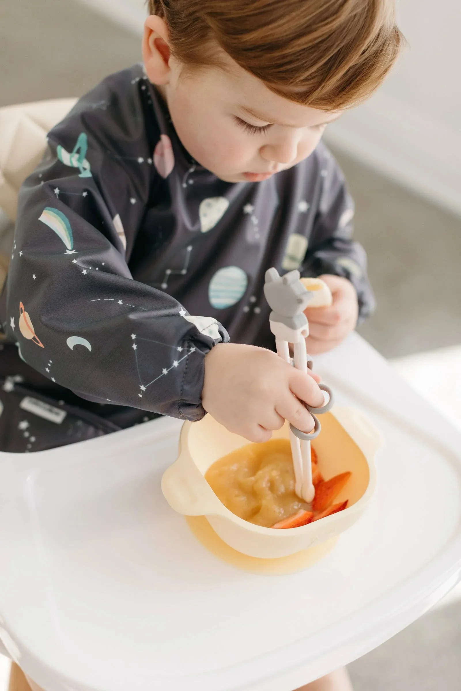 Loulou Lollipop - Long Sleeve Waterproof Bib - Planets