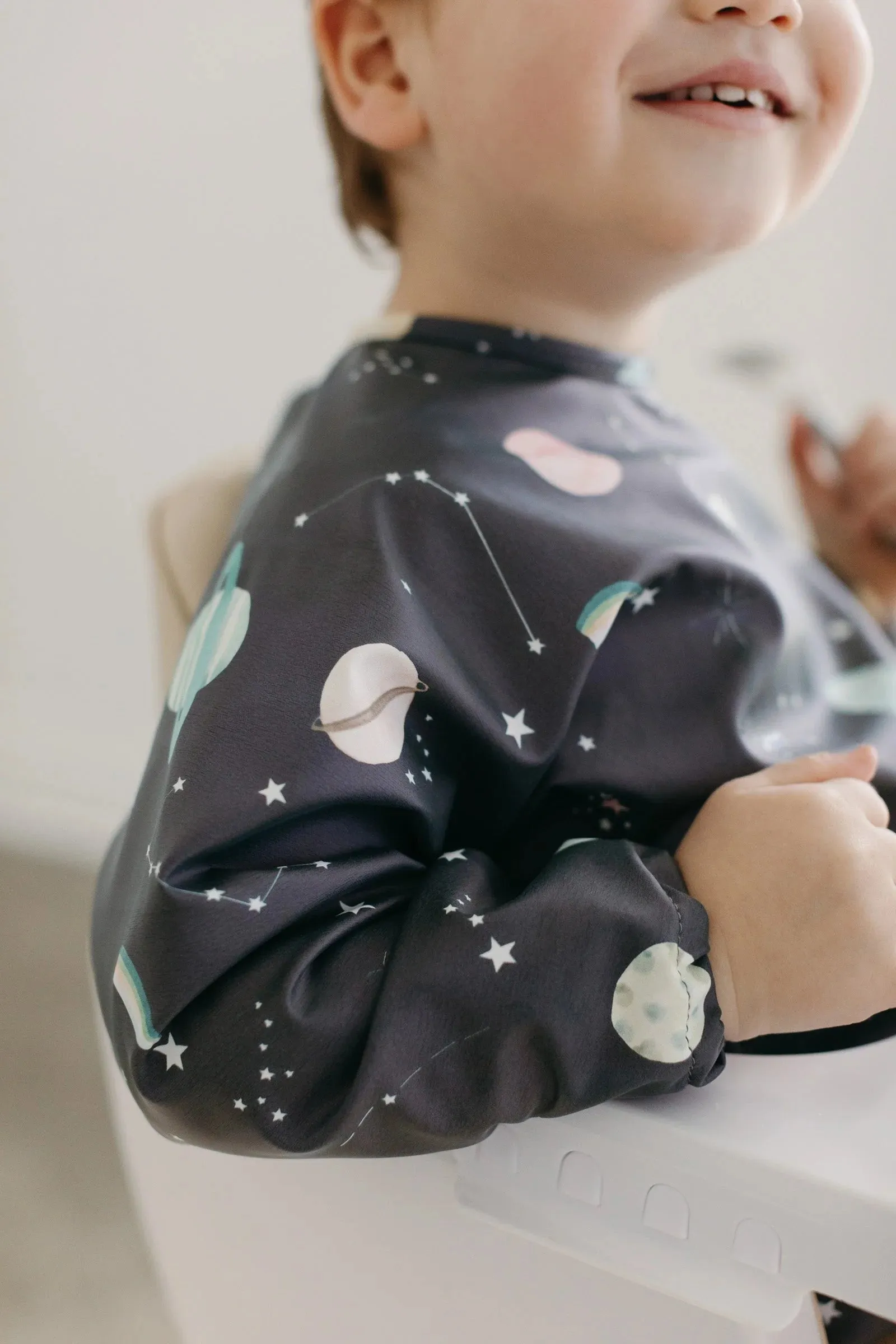 Loulou Lollipop - Long Sleeve Waterproof Bib - Planets