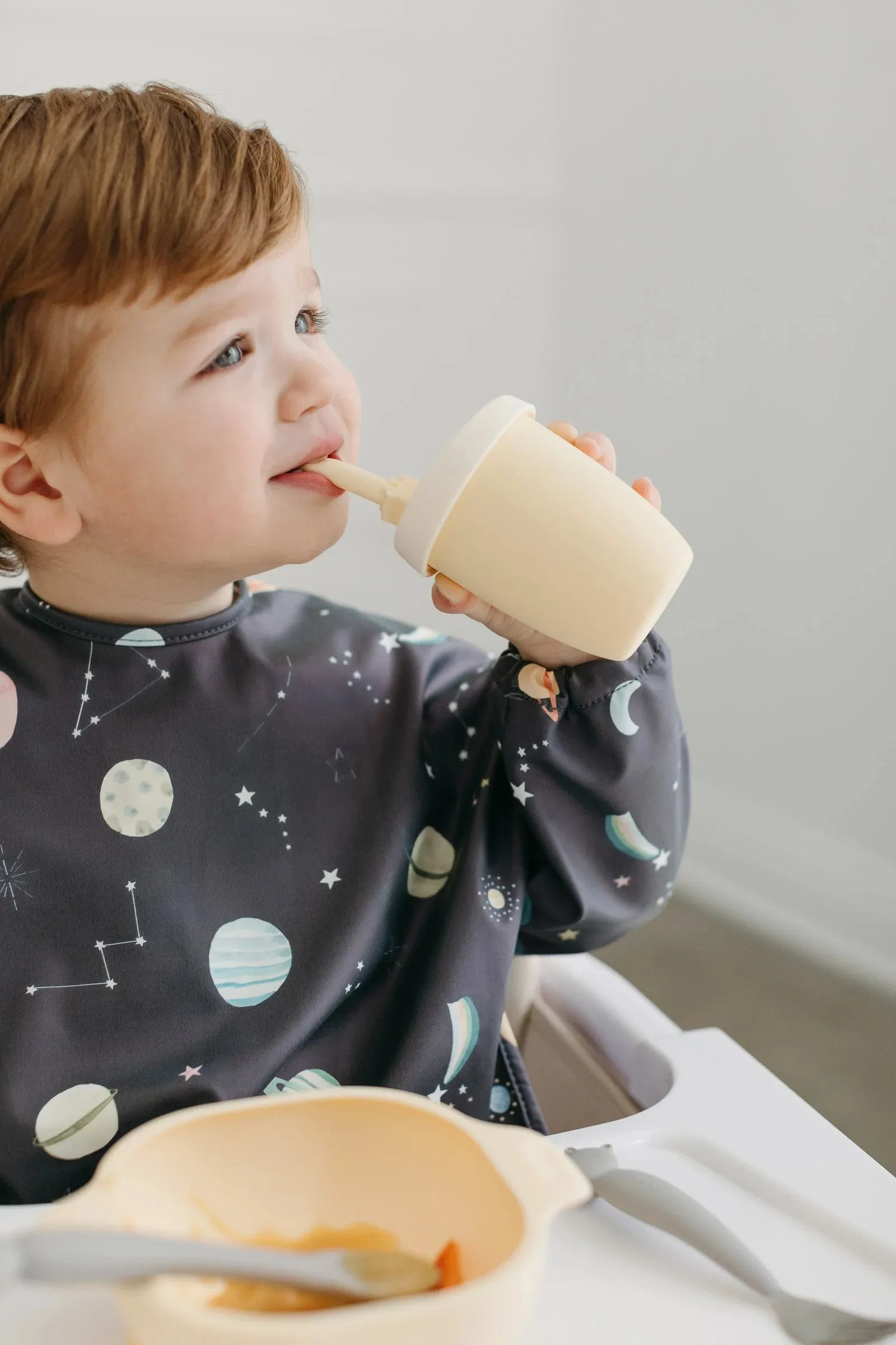 Loulou Lollipop - Long Sleeve Waterproof Bib - Planets