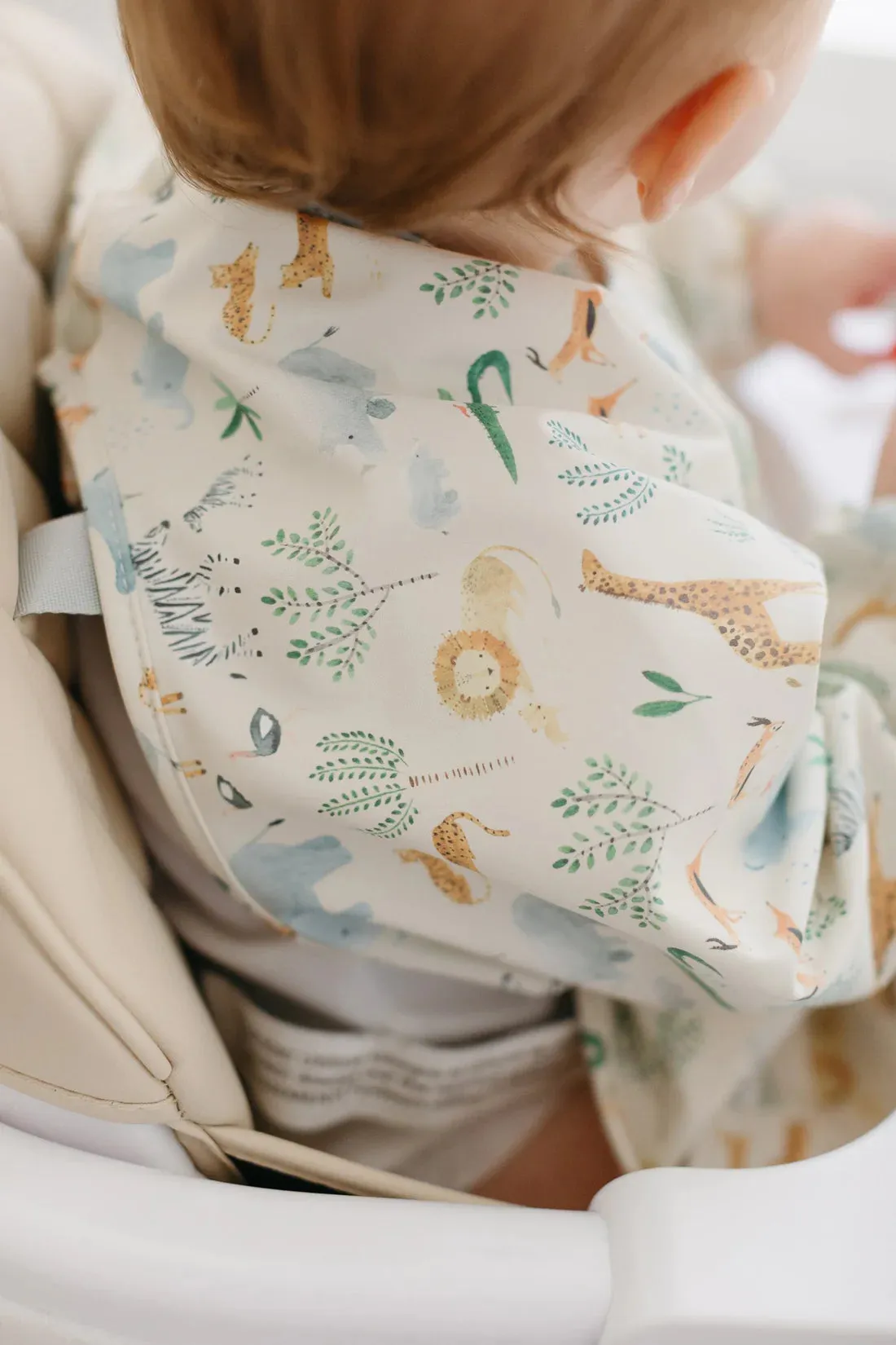 Loulou Lollipop - Long Sleeve Waterproof Bib - Safari Jungle