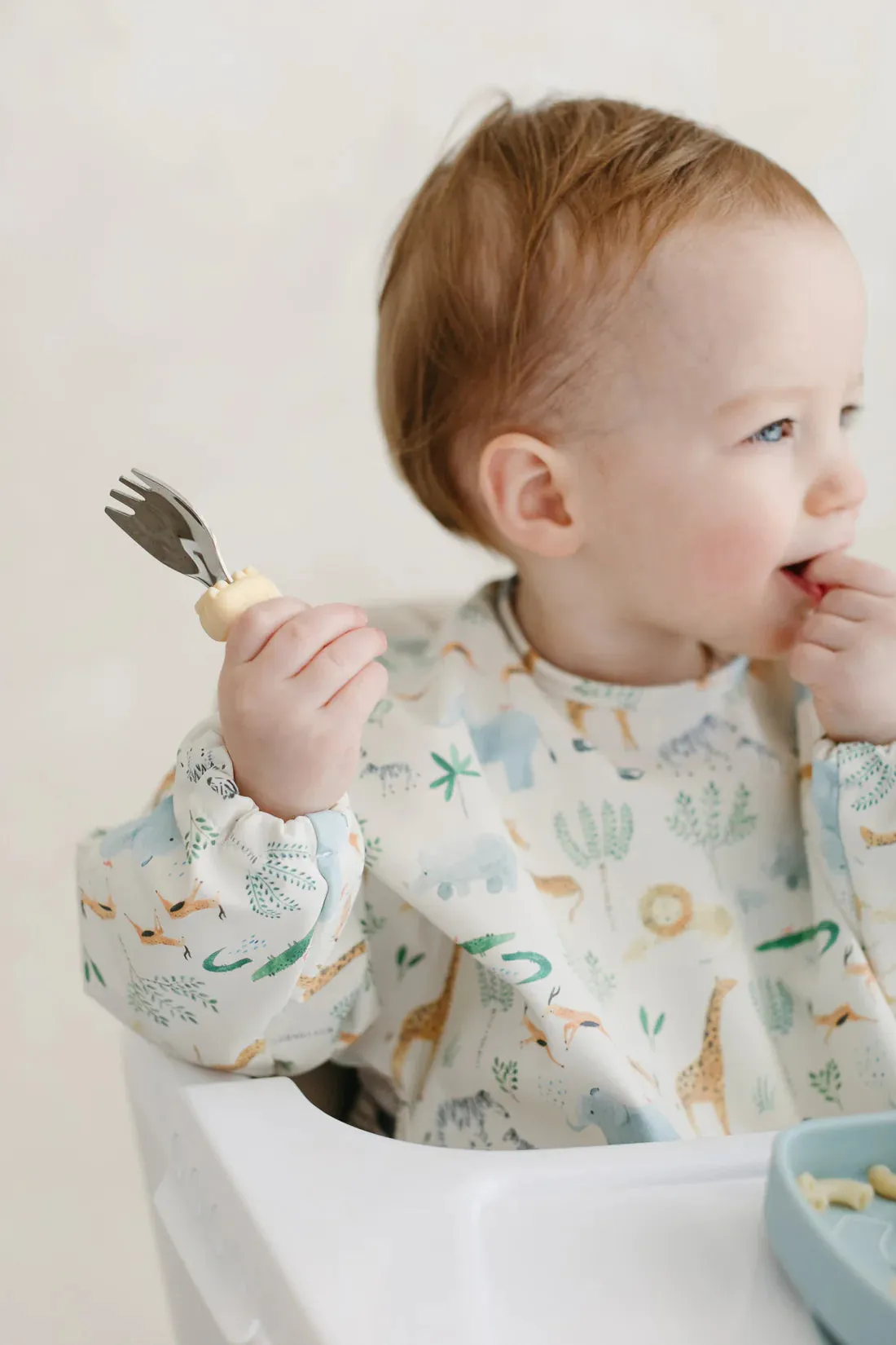 Loulou Lollipop - Long Sleeve Waterproof Bib - Safari Jungle