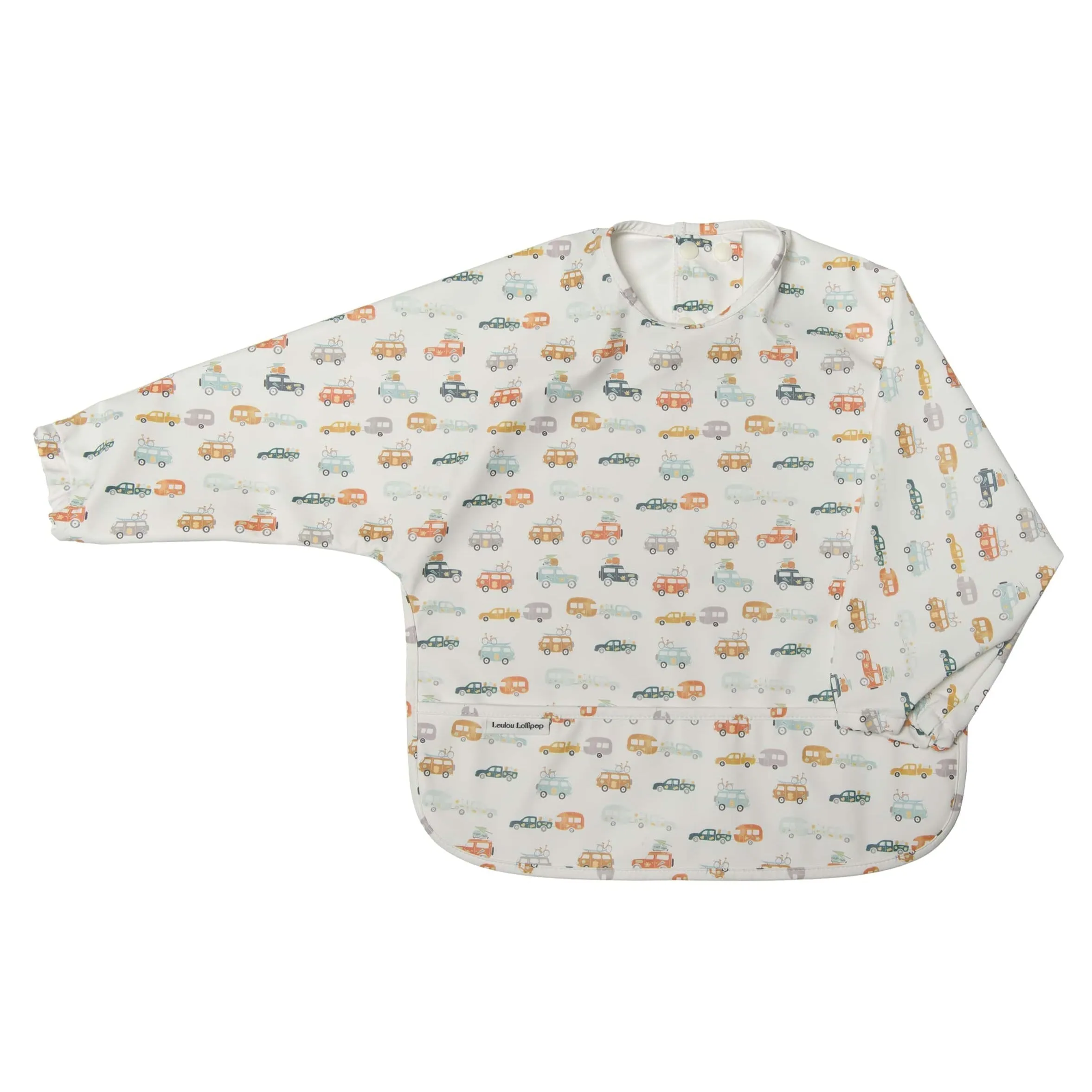 Loulou Lollipop Long Sleeved Bib - Camper Vans