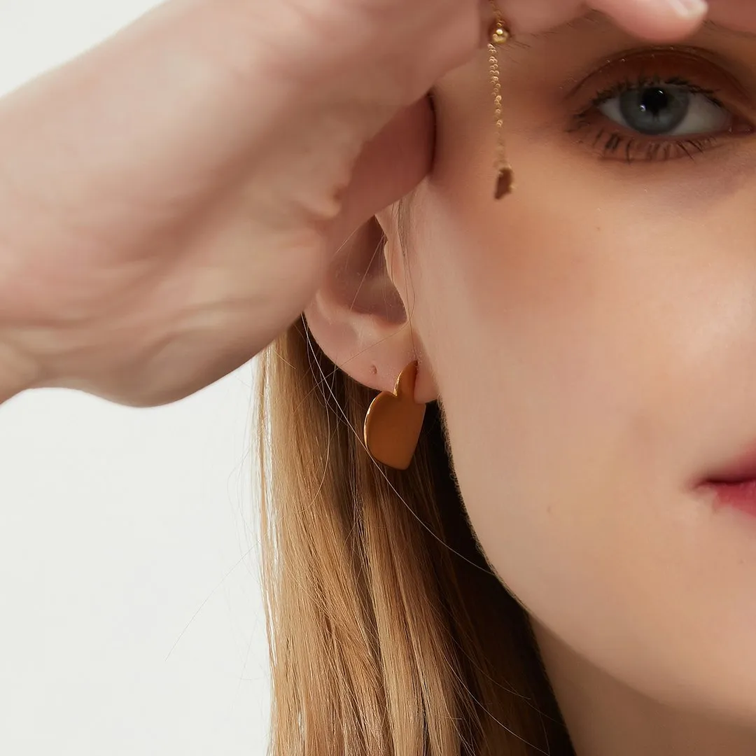 Love Heart Stud Earrings