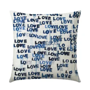 Love Letters Blues Pillow