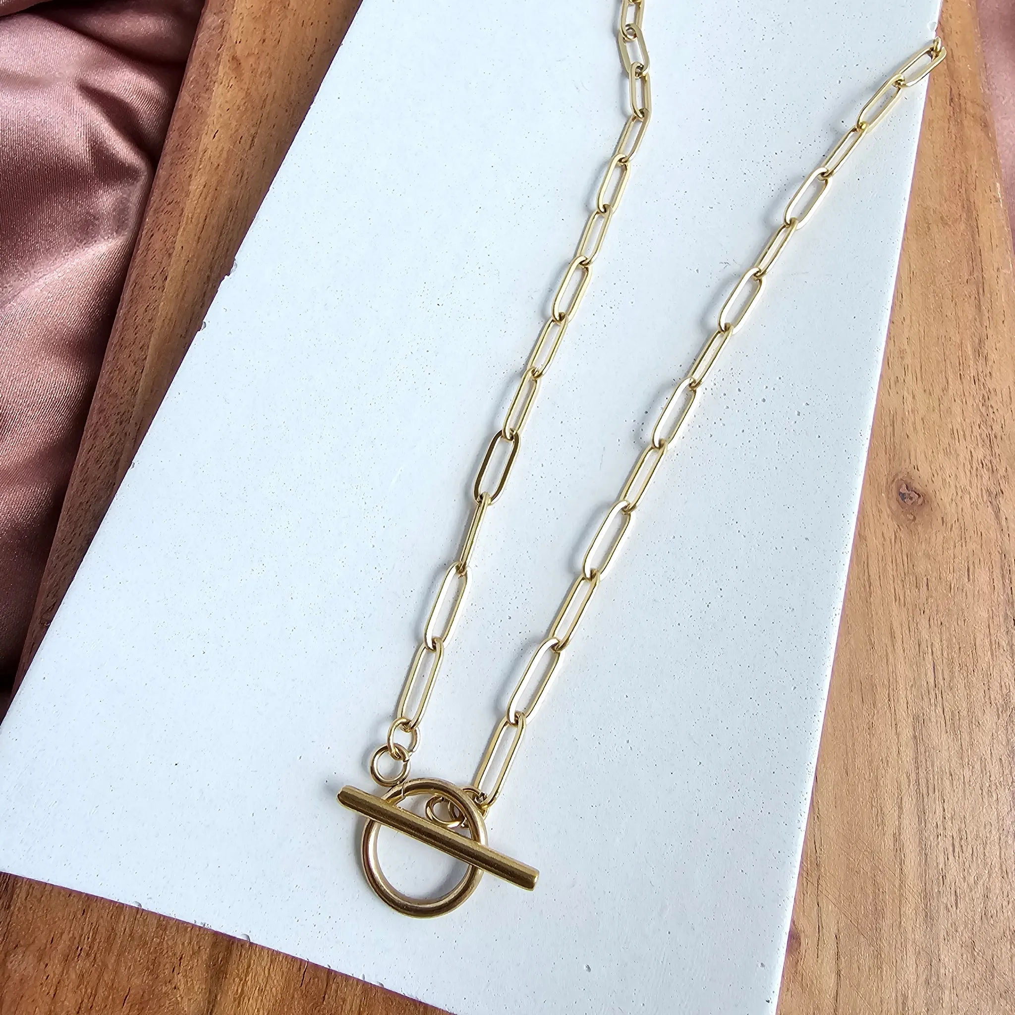 Luxe Paper Clip Chain Necklace - 18 inch