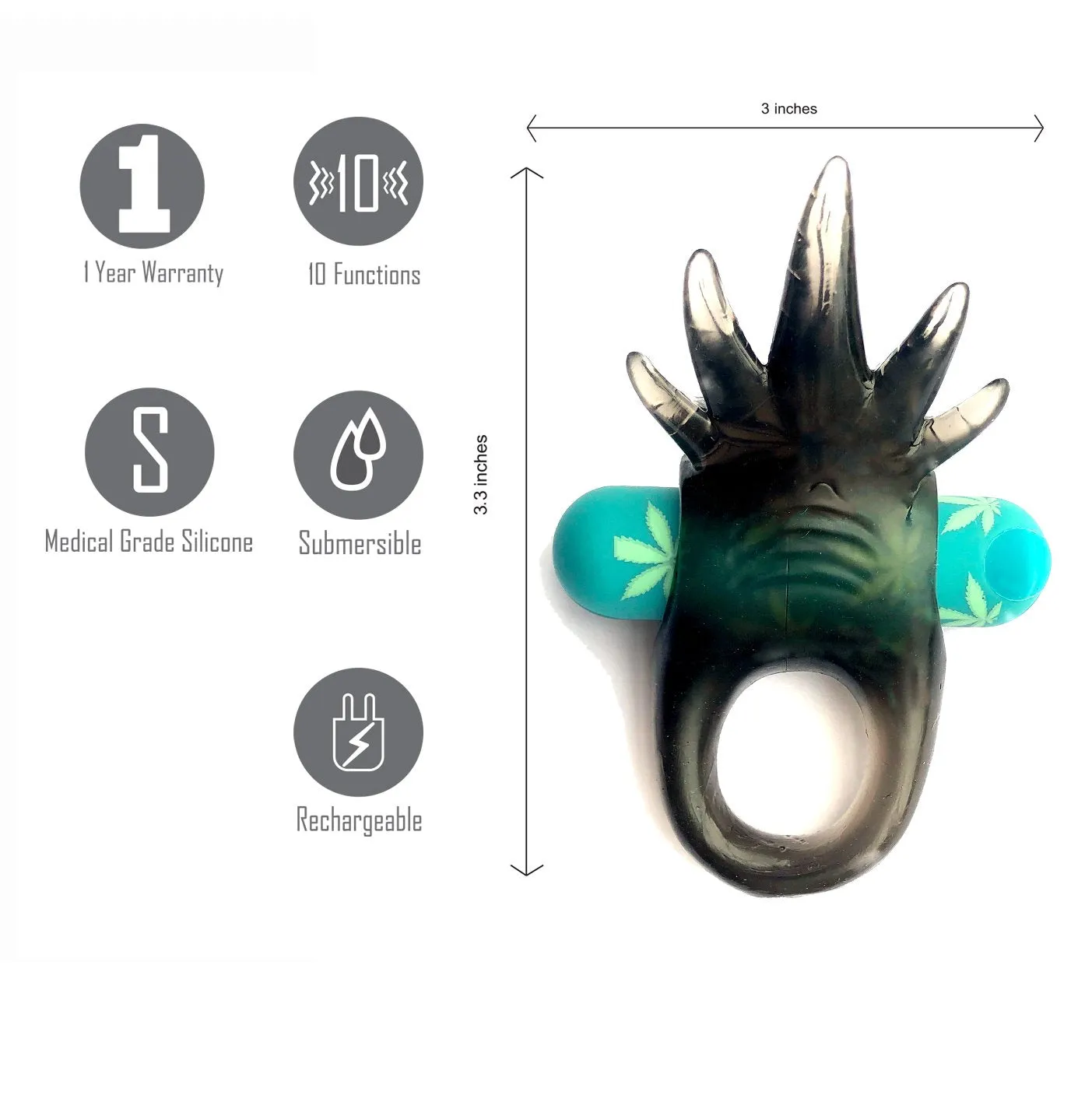 Maia Ziggy - Hemp Green Vibrating Cock Ring