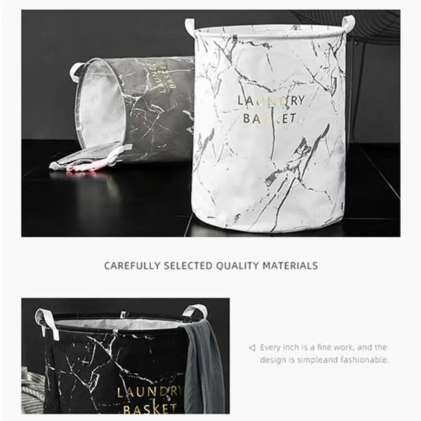 Marble series large fabric storage basket