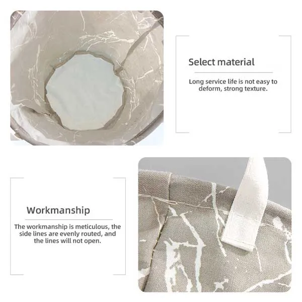 Marble series large fabric storage basket