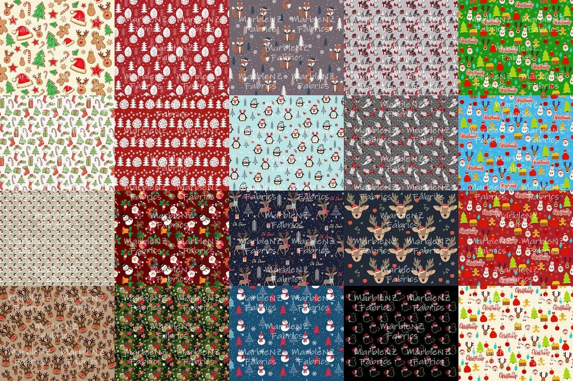 Mask Panel Set 5 Christmas- Woven