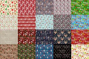 Mask Panel Set 5 Christmas- Woven