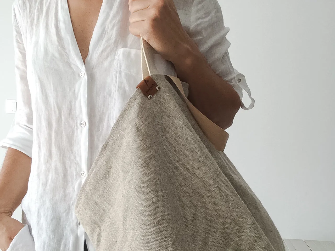 MAXI beach bag: natural