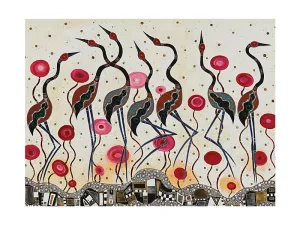 Maxwell and Williams Melanie Hava Jugaig-Bana-Wabu Tea Towel 50x70cm- Brolgas