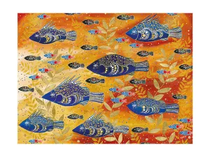 Maxwell and Williams Melanie Hava Jugaig-Bana-Wabu Tea Towel 50x70cm- River Life
