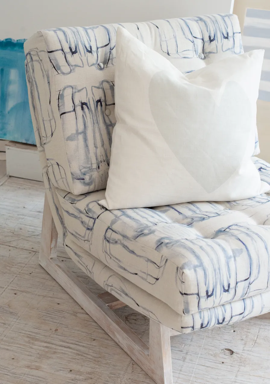 Me   You Indigo Fabric