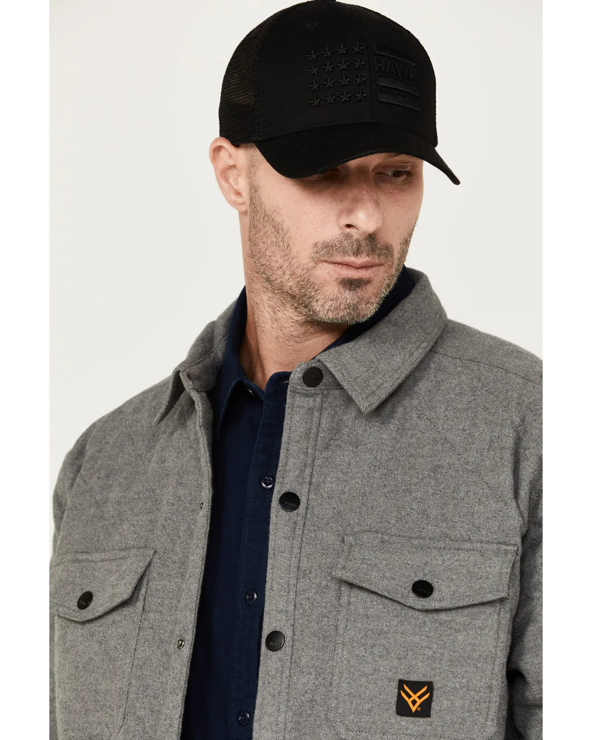Men's Quilted Flannel Shirt Jacket