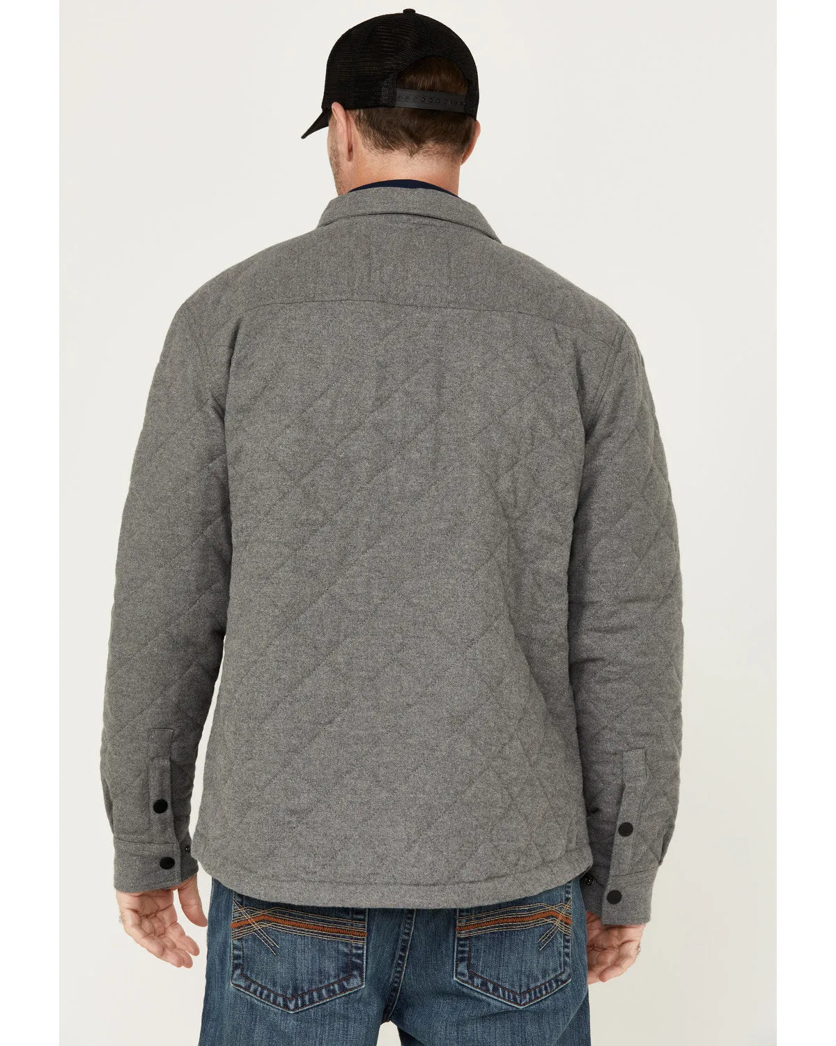 Men's Quilted Flannel Shirt Jacket