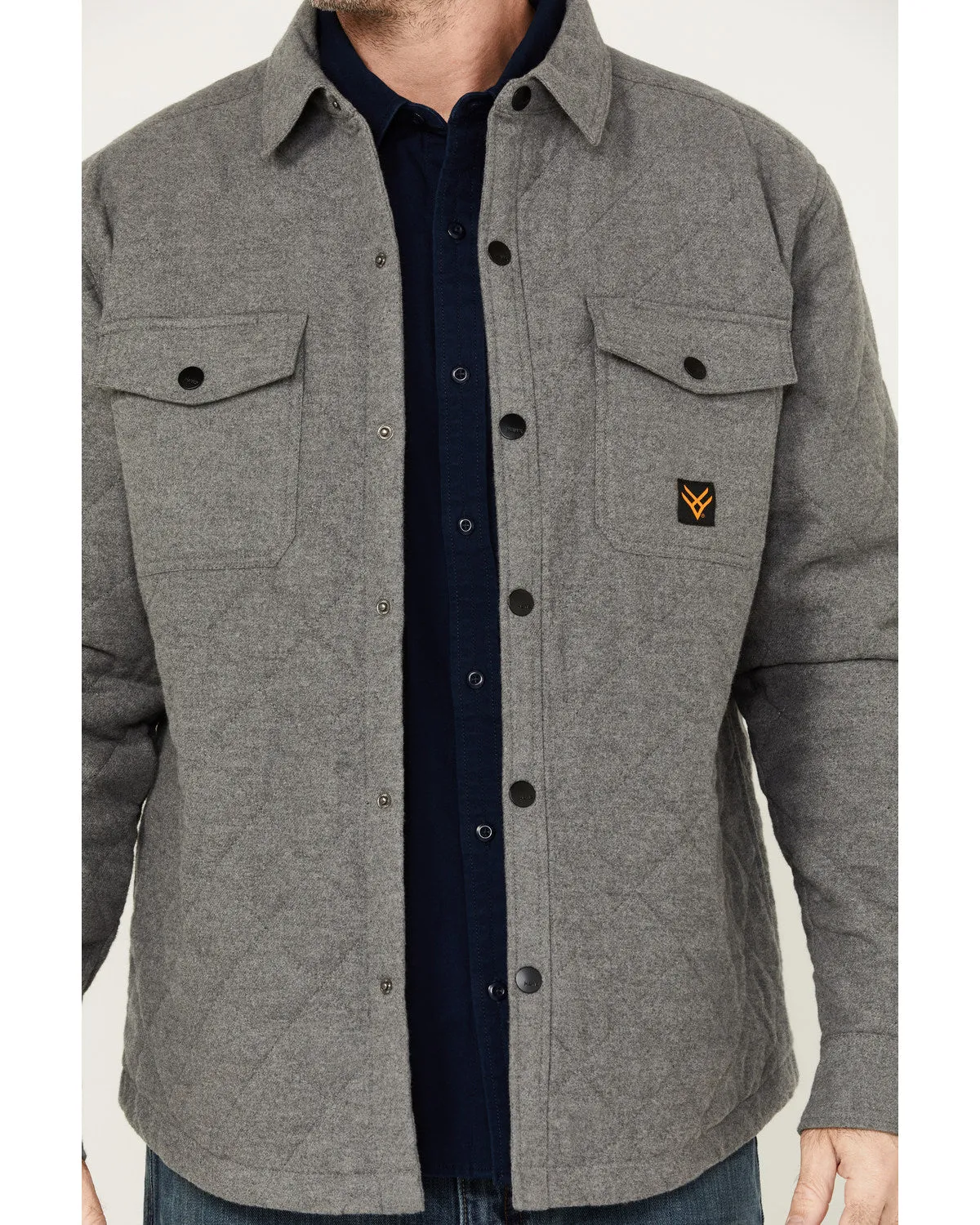 Men's Quilted Flannel Shirt Jacket
