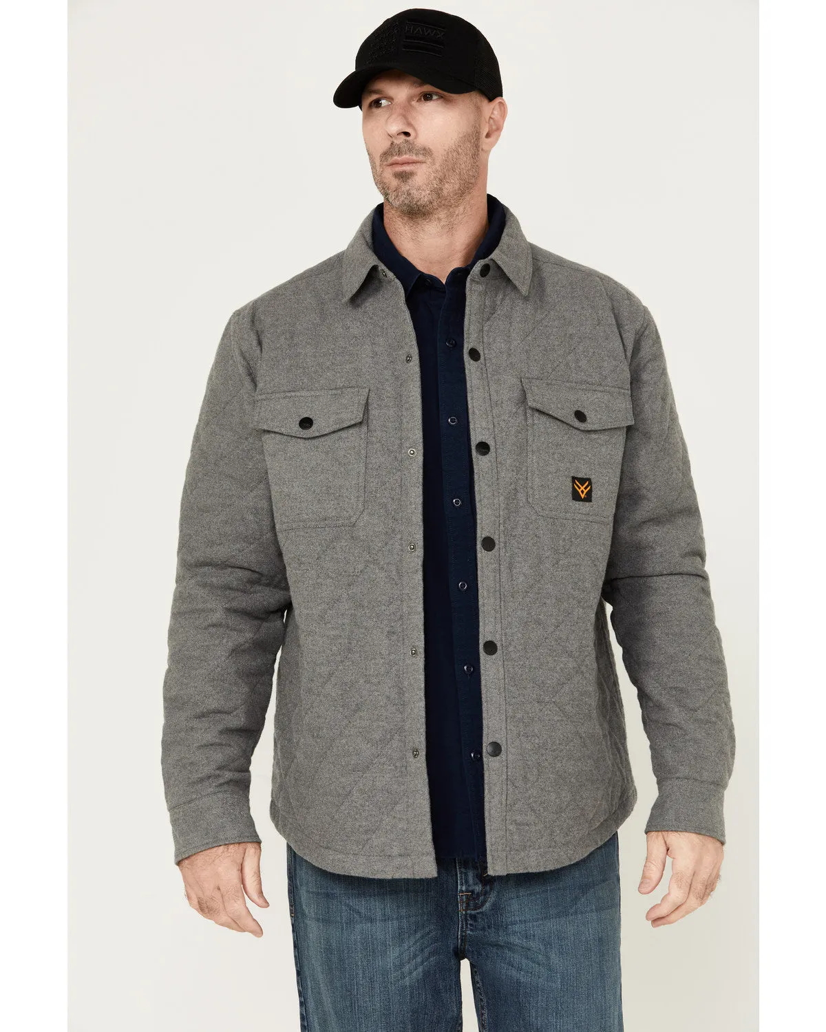 Men's Quilted Flannel Shirt Jacket