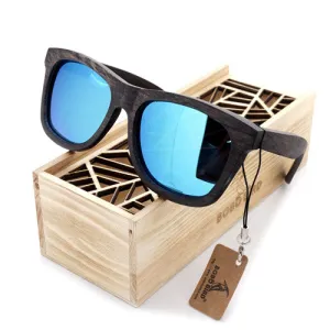 Men's Retro Bamboo Sunglasses in Wooden Gift Box - Blue,Brown,Grey