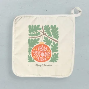 Merry Christmas Ornament - Cotton Pot Holder
