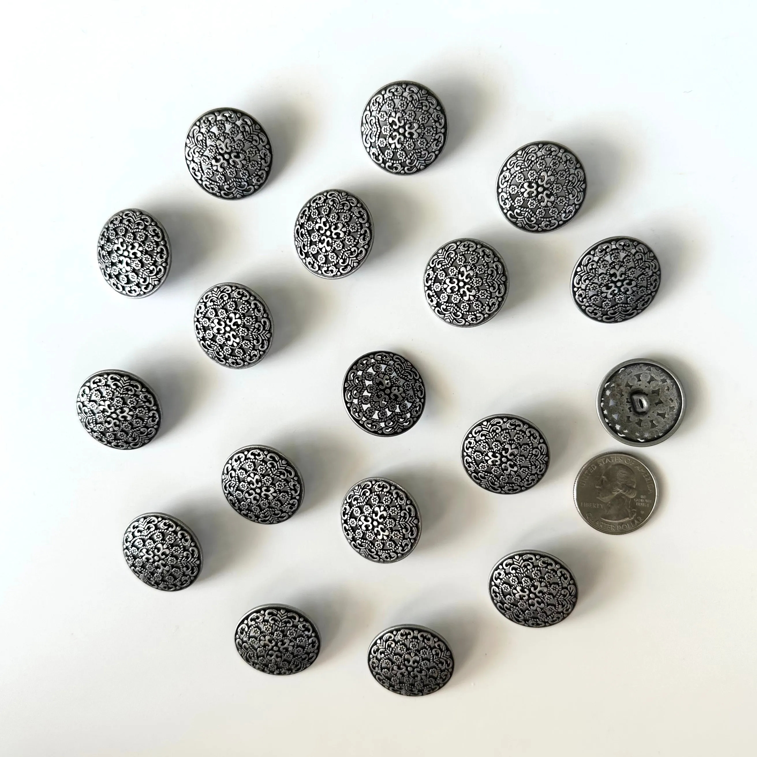 Metal Buttons over 7/8 inch