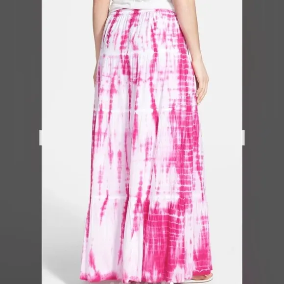 MICHAEL Michael Kors Pink Tie-Dye Cotton MaxiSkirt