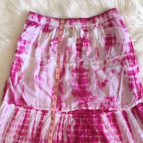 MICHAEL Michael Kors Pink Tie-Dye Cotton MaxiSkirt