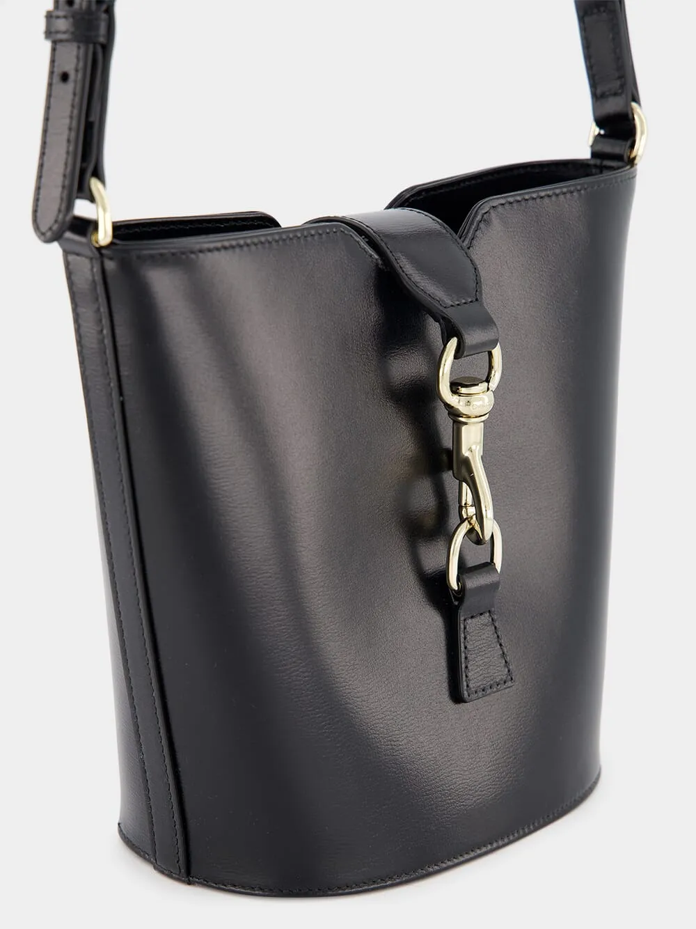 Mini Bucket Black Shoulder Bag