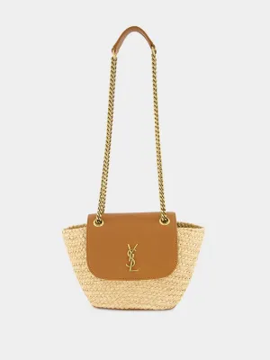 Mini Manon Raffia and Leather Bag
