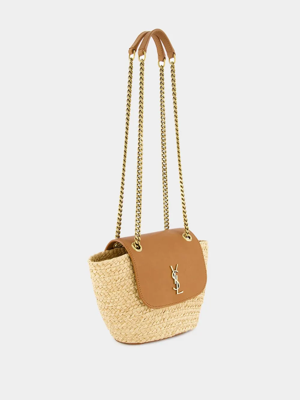 Mini Manon Raffia and Leather Bag