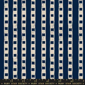 Modern Geometric in Navy Canvas -- Vessel by Alexia Abegg for Ruby Star Society -- Moda Fabric